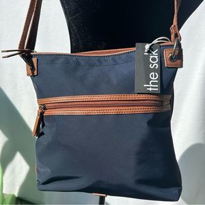The sak navy & brown crossbody esperato bag NWT style # 109269